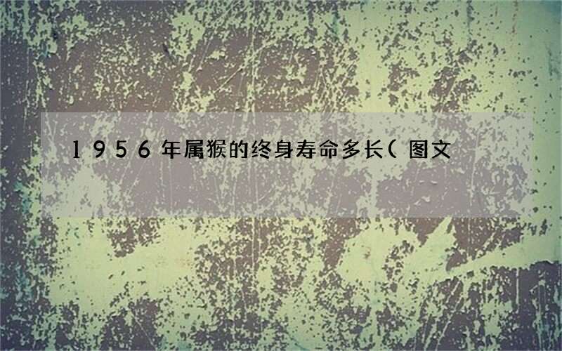 1956年属猴的终身寿命多长(图文)