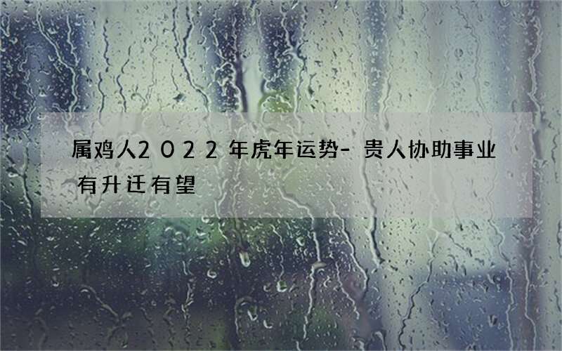 属鸡人2022年虎年运势-贵人协助事业有升迁有望