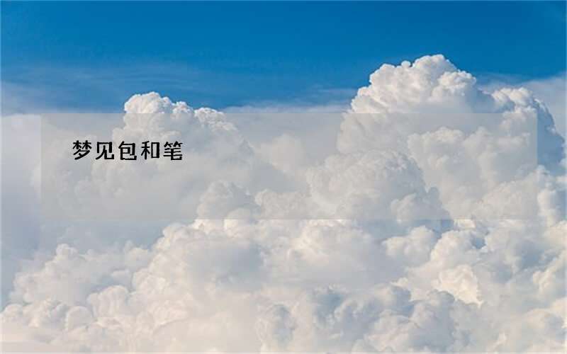 梦见包和笔