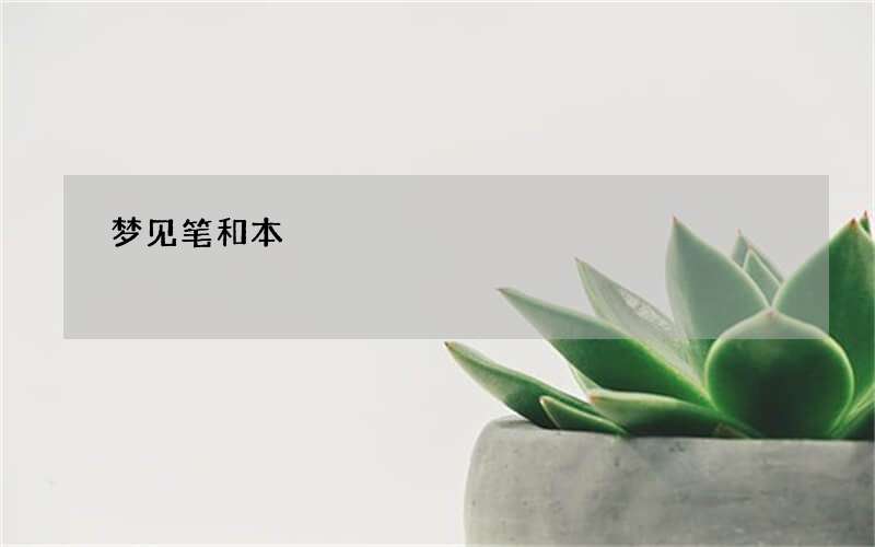梦见笔和本