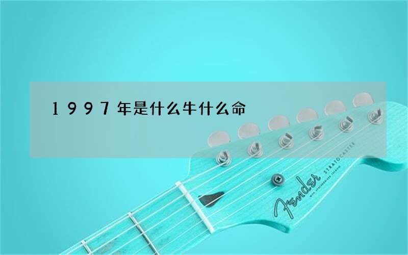 1997年是什么牛什么命
