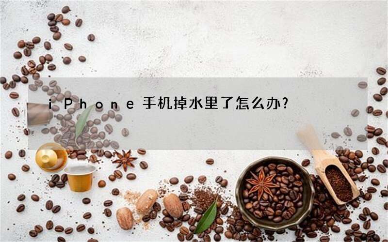 iPhone手机掉水里了怎么办？