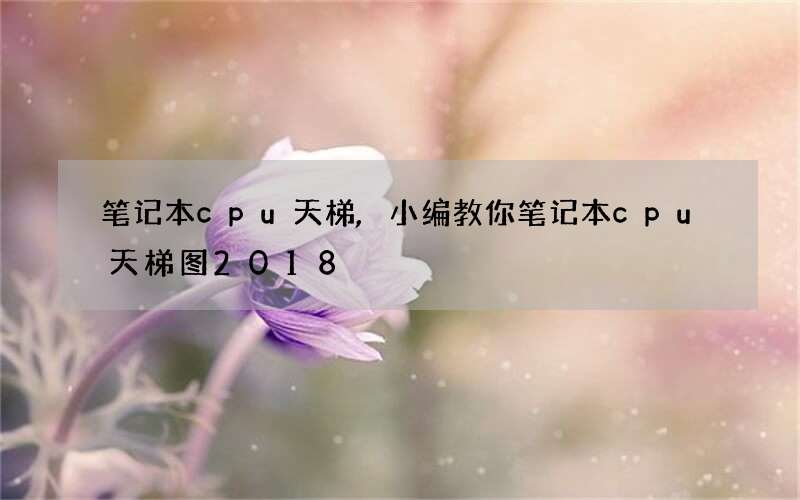 笔记本cpu天梯,小编教你笔记本cpu天梯图2018