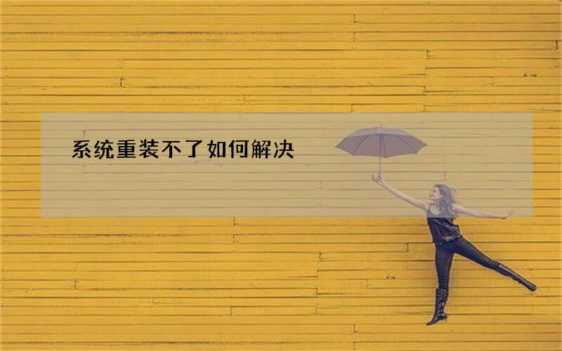 系统重装不了如何解决
